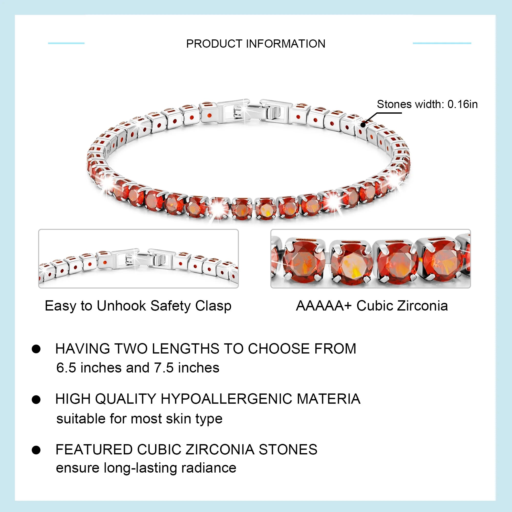 S925 Sterling Silver Plated Tennis Bracelets for Women Girls CZ September Birthstone Bracelets with Blue Sapphire Birthday Easter Basket Stuffers Jewelry Gifts Teen Her Adult Kids Age Ideas