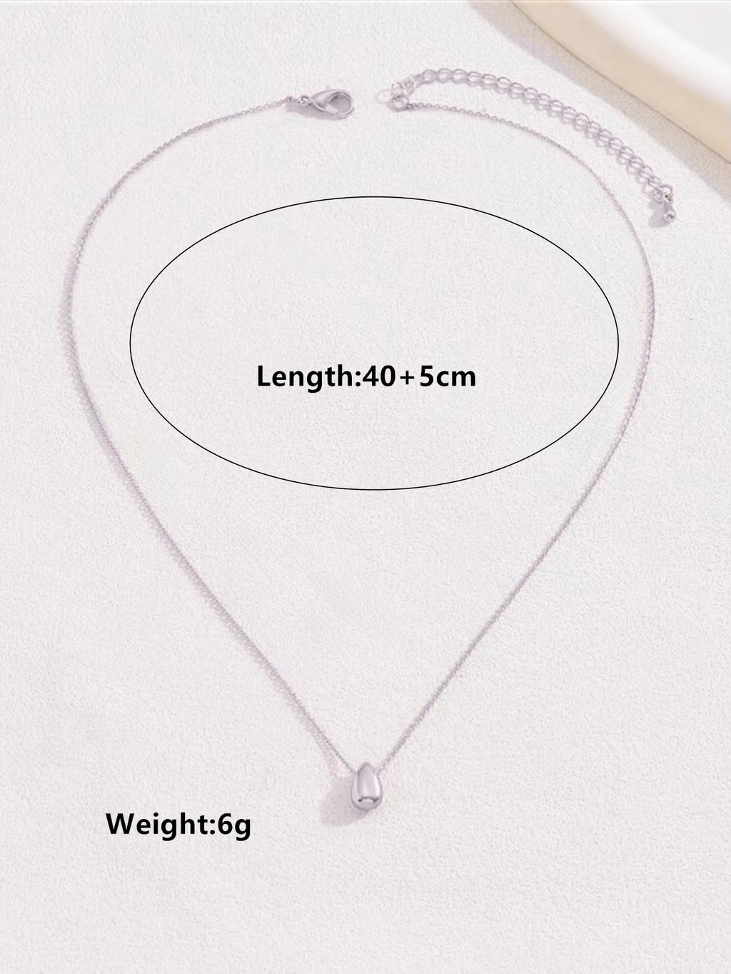 1Pc Minimalist Style Niche Design Water Drop Beaded Stainless Steel 18K Gold Plated Necklace for Women Stacking Necklace Summer