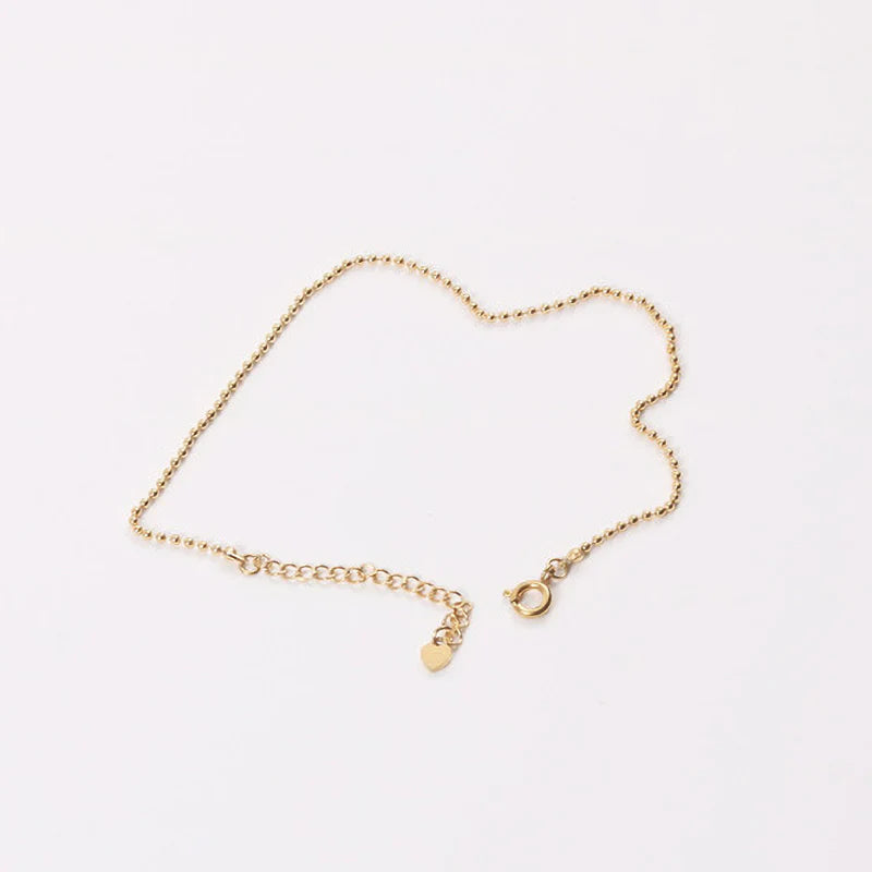 18K Gold Plated Bead Chain Anklet