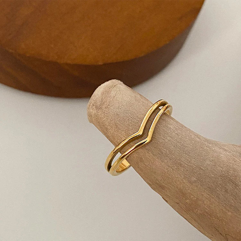 Dainty Gold Plated Stacking Rings