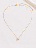 1Pc Minimalist Style Niche Design Water Drop Beaded Stainless Steel 18K Gold Plated Necklace for Women Stacking Necklace Summer
