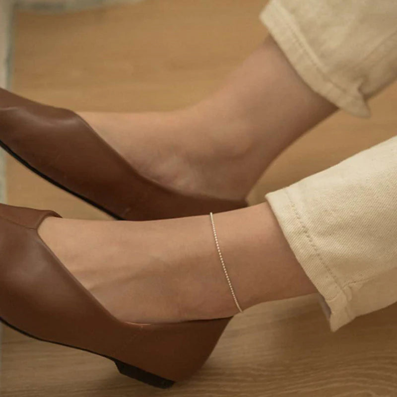 18K Gold Plated Bead Chain Anklet